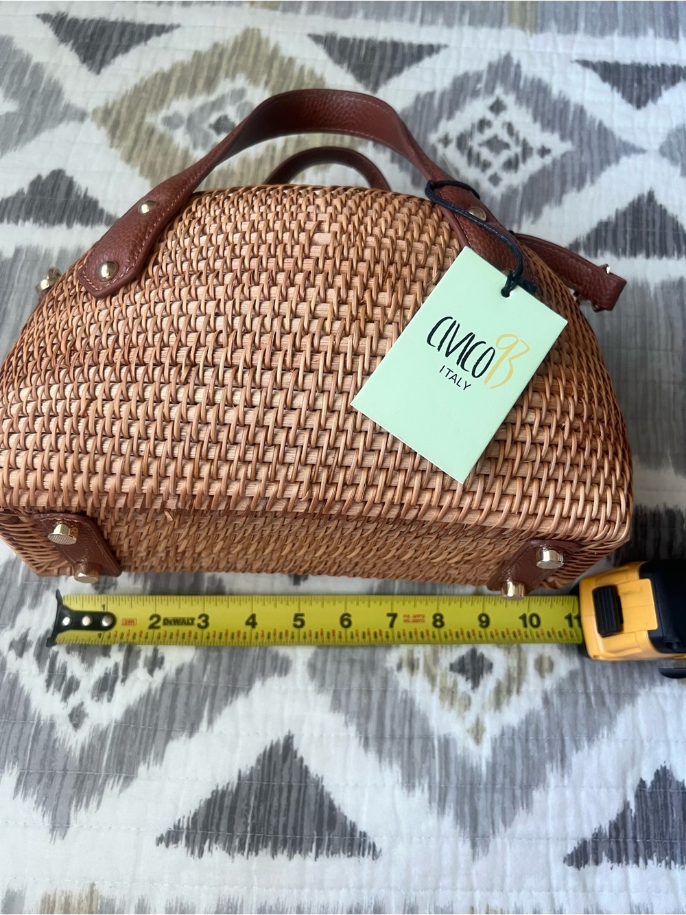 Civico 93 Italy Woven Structure Handbag - Picture 10 of 13